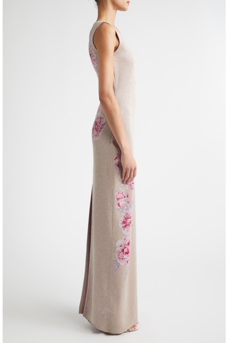 Peony Metallic Jacquard Sweater Dress, Alternate, color, PEONY METALLIC MULTI