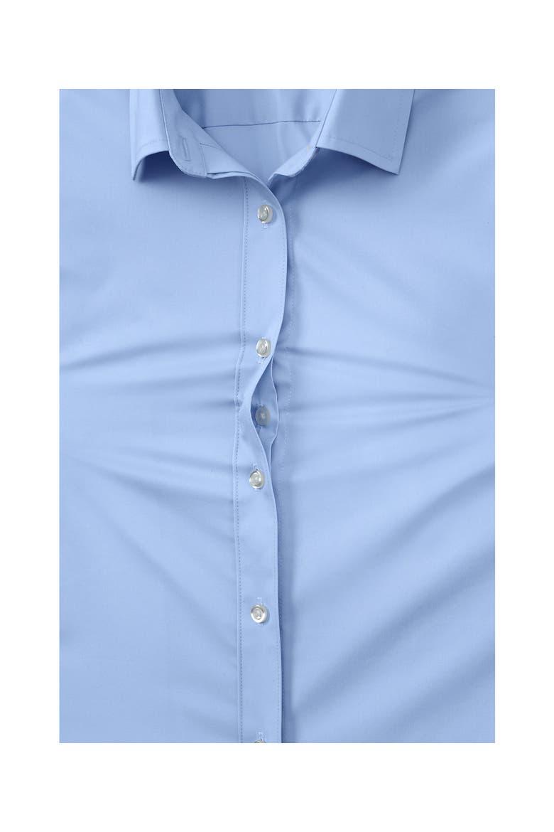 School Uniform  No Gape Short Sleeve Stretch Shirt, Alternate, color, Light Sea Blue