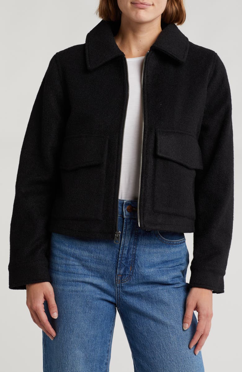 Lucky Brand Zip Front Jacket, Main, color,