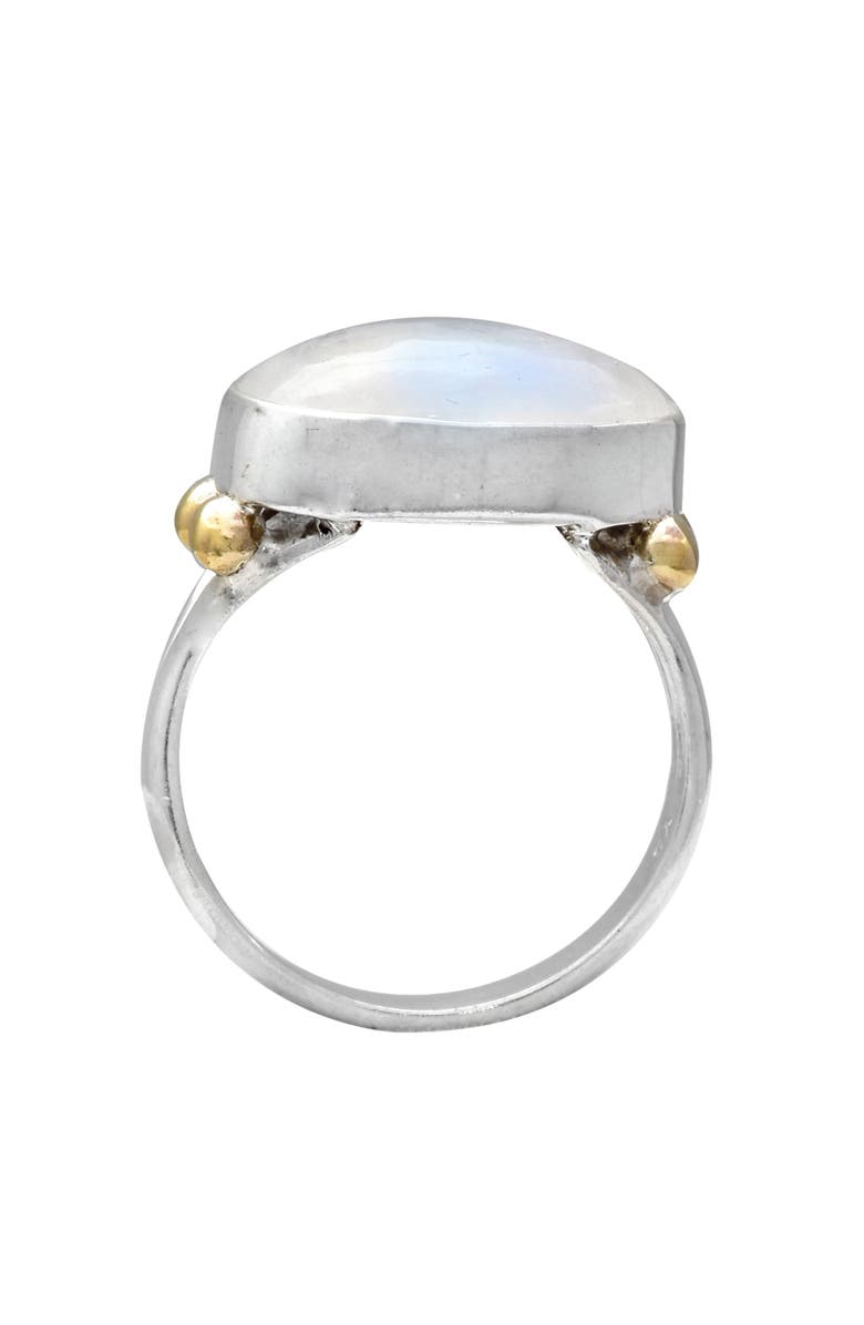 YS GEMS Moonstone Two-Tone Ring, Alternate, color,