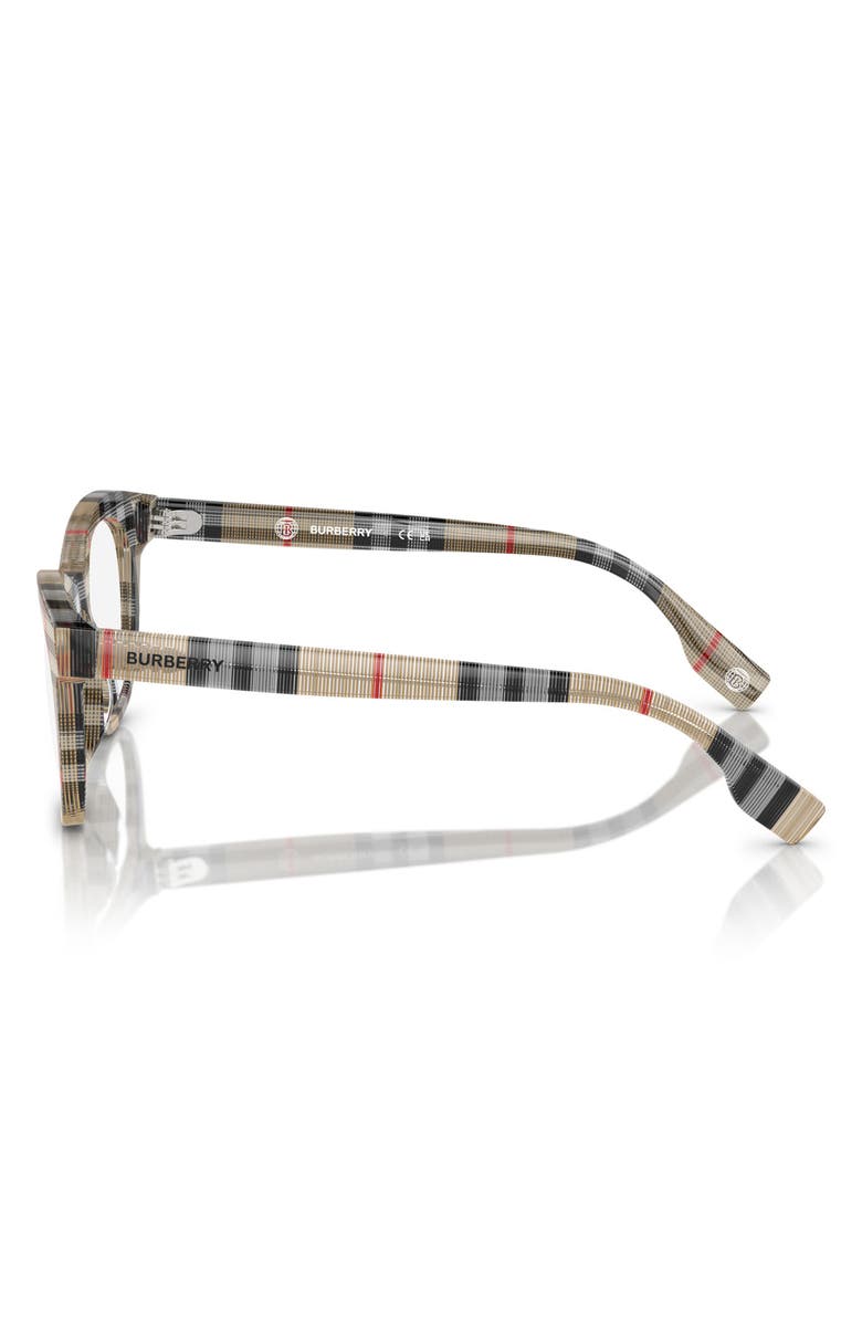 Burberry 46mm Cat Eye Optical Glasses, Alternate, color, Vintage Check / Demo Lens