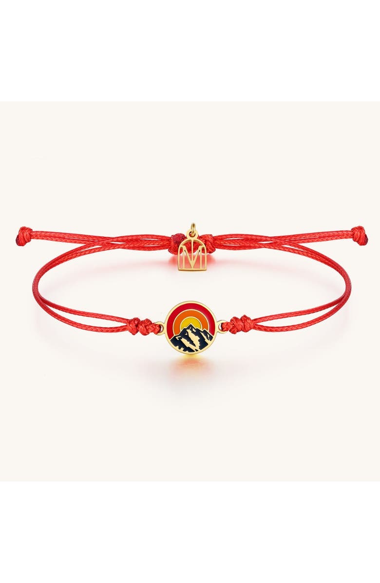 Mantra Mountain Do Hard Things bracelet, Main, color, Yellow Gold