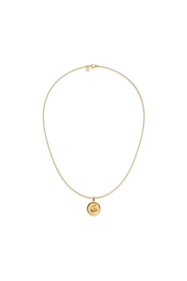 The Basketball Leaking Ball Diamond Necklace, Alternate, color, Gold / White Diamond