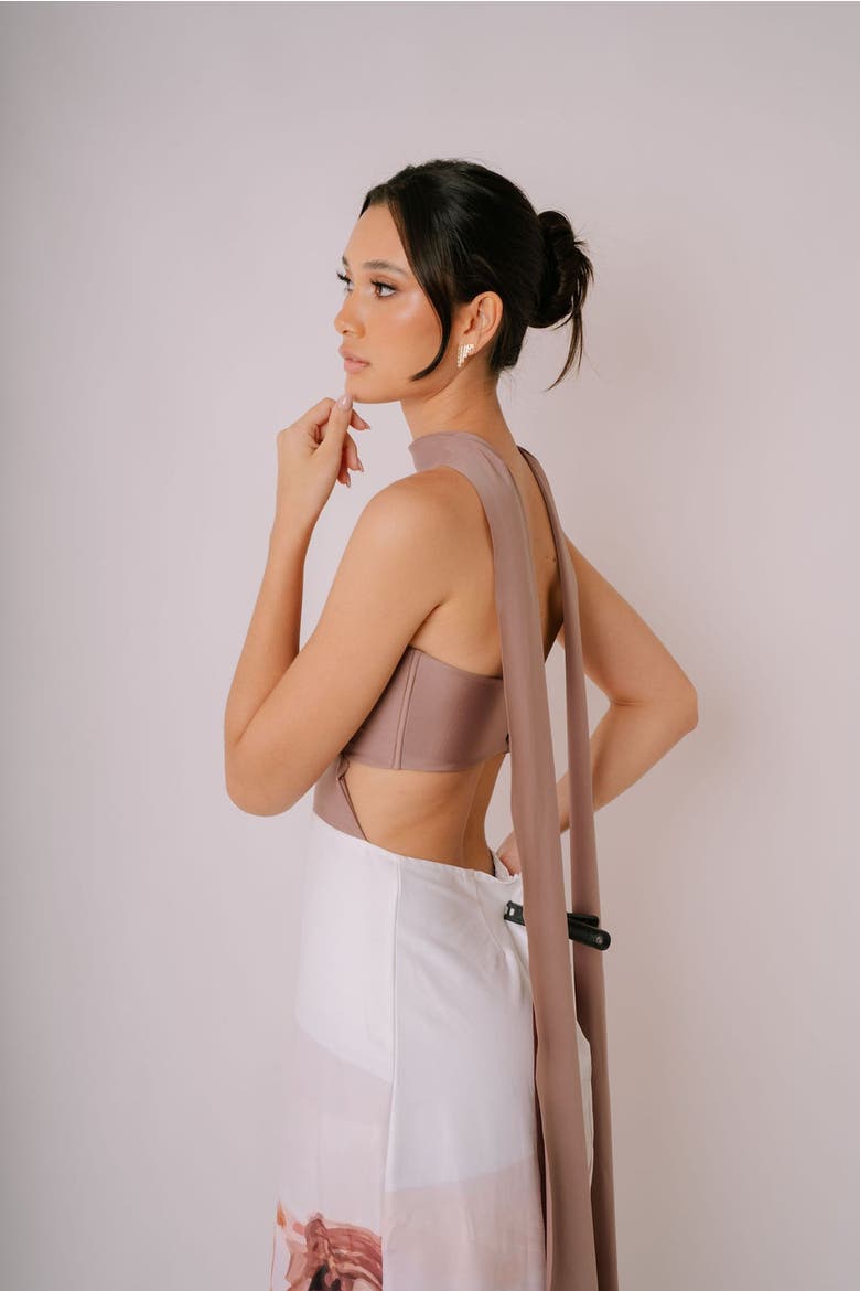 Bajareque Maxi Dress, Alternate, color, Brown