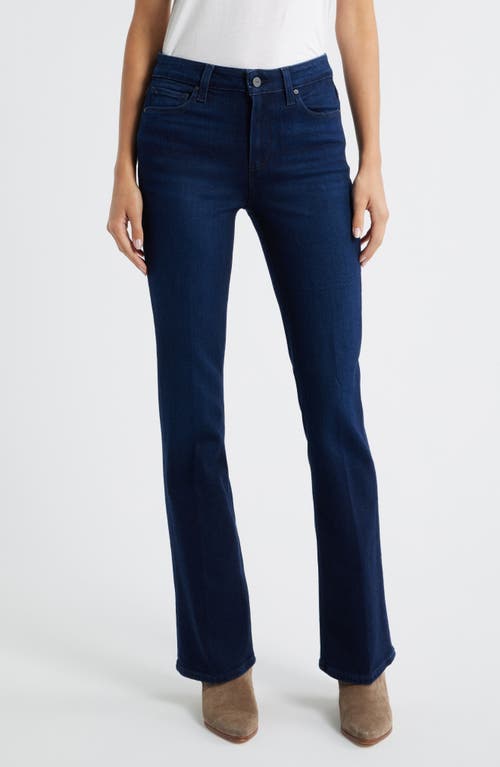Paige Manhattan High Waist Bootcut Jeans In Blue