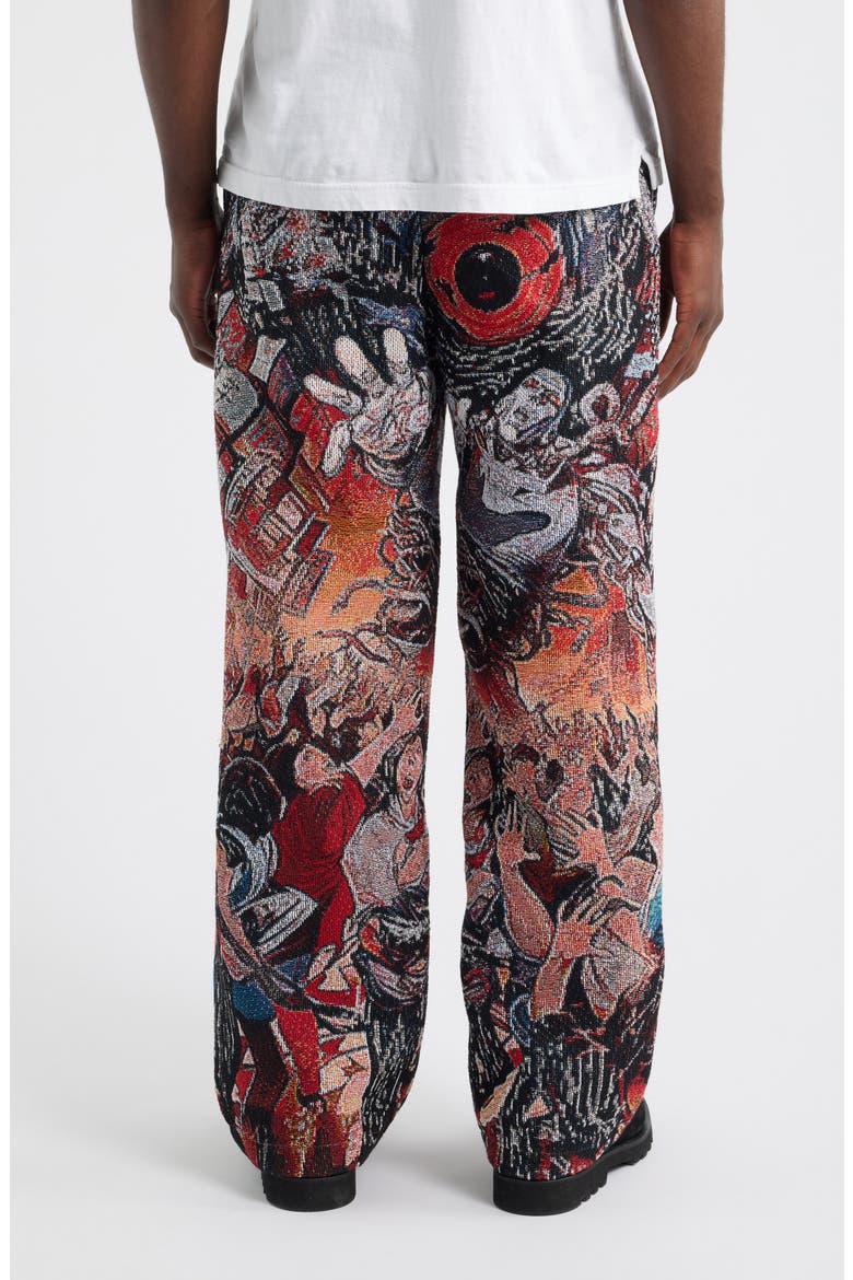Robot Mayehm Jacquard Pants, Alternate, color, RED