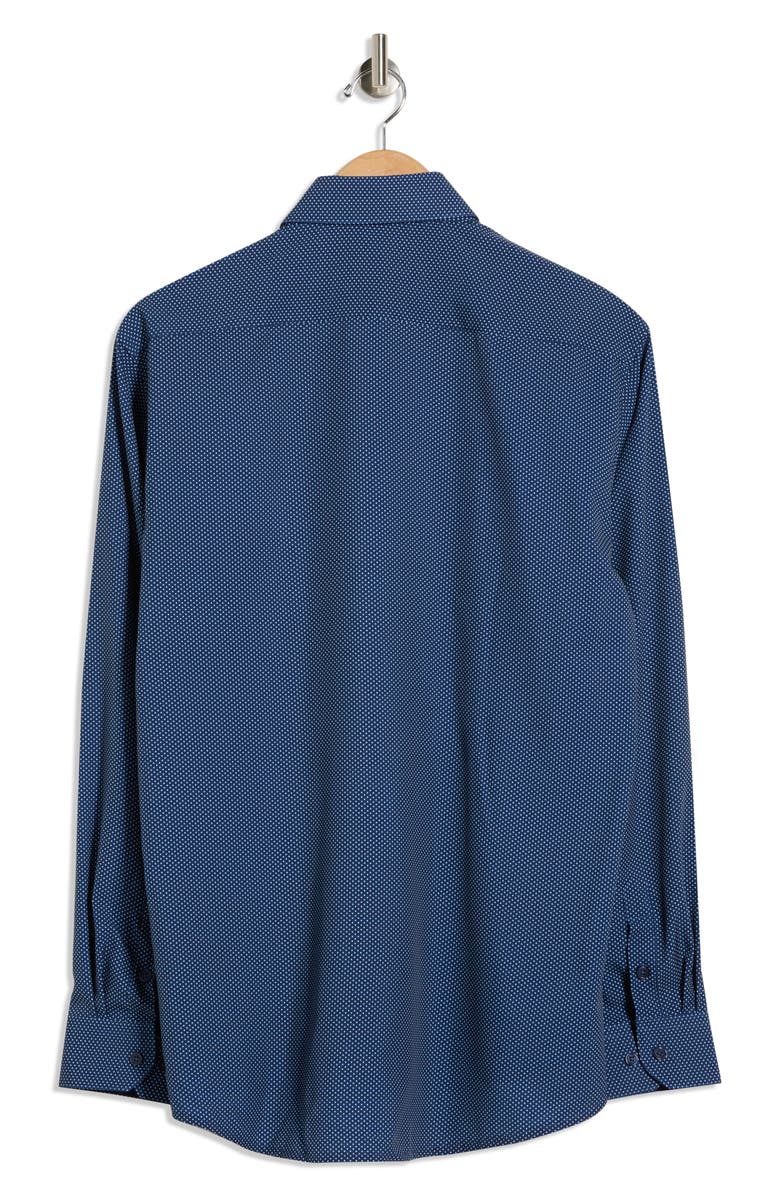DYLAN PARK Slim Fit Perfect Stretch Long Sleeve Button Down Shirt, Alternate, color, Navy