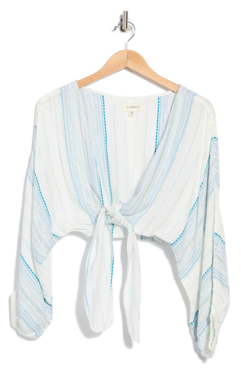 LSPACE Reese Tie Front Cover-Up Top, Alternate, color,