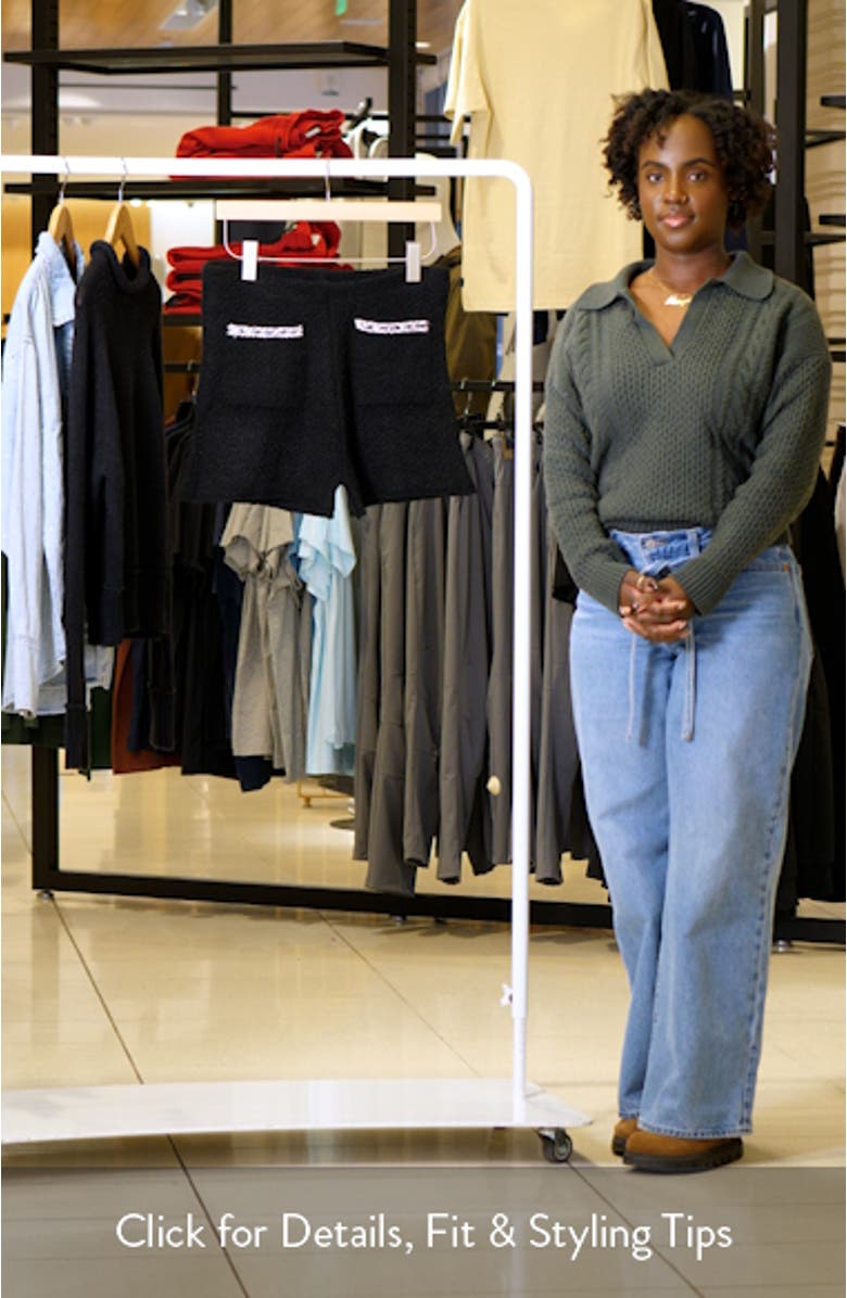 Contrast Trim Knit Shorts, sales video thumbnail