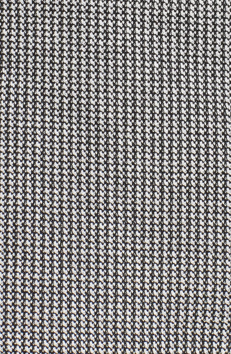 Vince Camuto Ruched Sleeve Mini Houndstooth Jacket, Alternate, color,