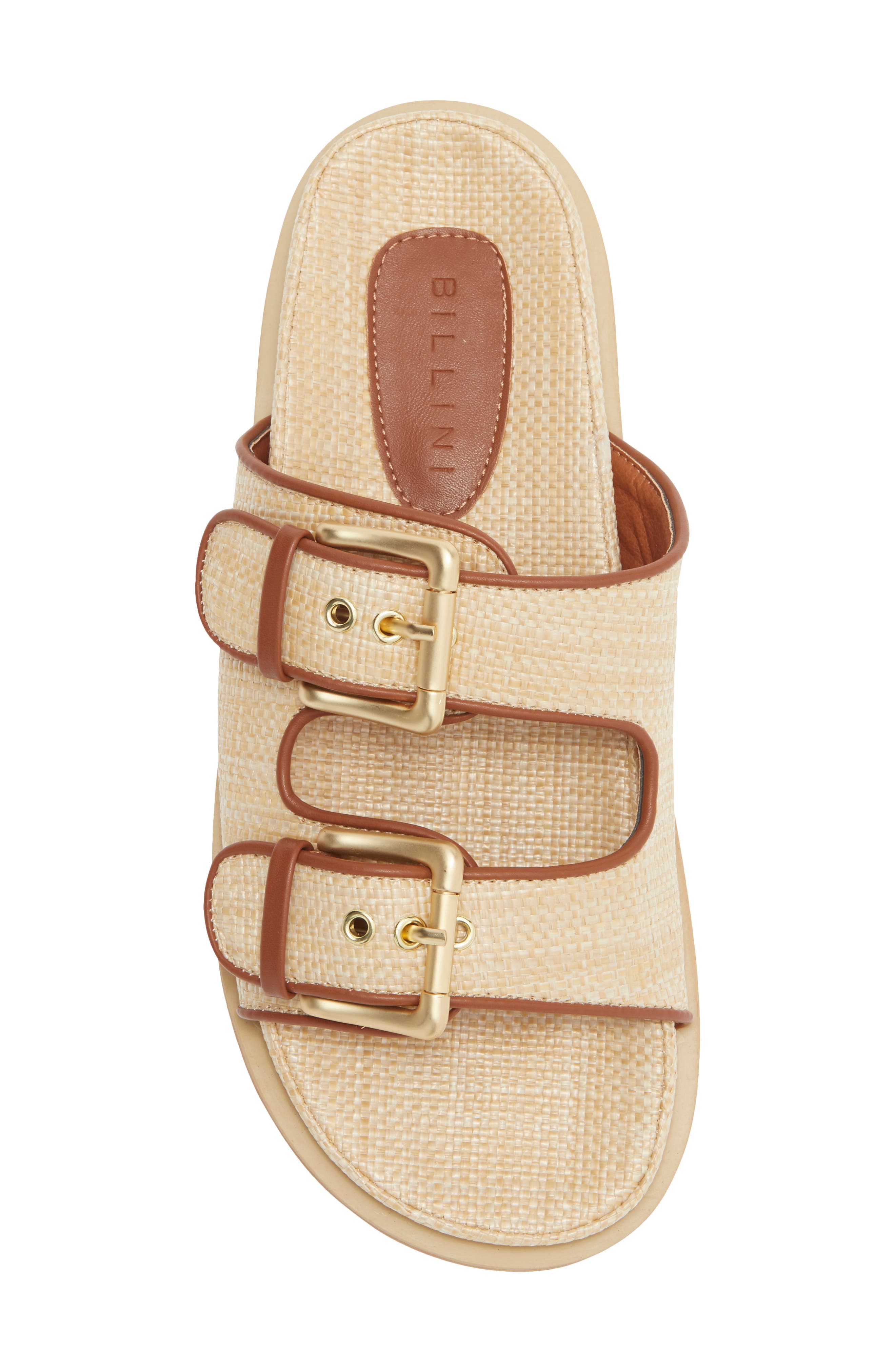 Tenzin Slide Sandal, Alternate, color, NATURAL RAFFIA