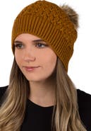 Patricia Nash Faux Fur Pompom Beanie