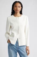 Nordstrom Collarless Twill Blazer