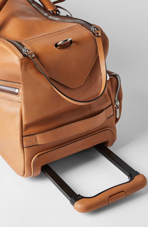 Brunello Cucinelli Cowhide Trolley Bag In Cognac
