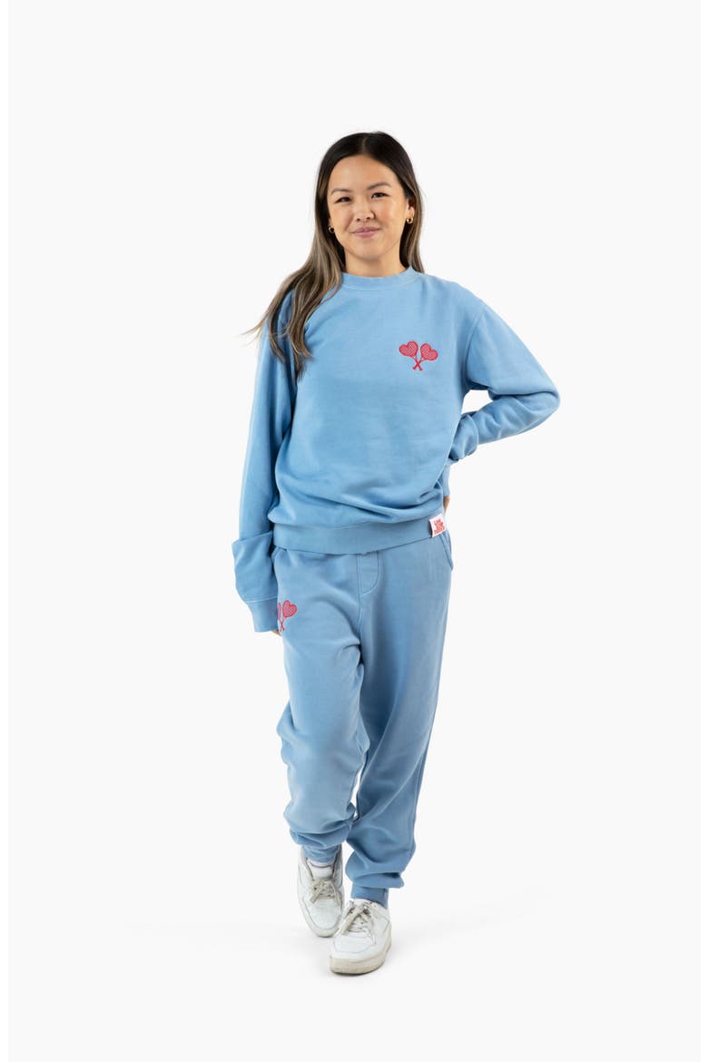 Women's Blue Fay Crew Neck Sweatshirt, Alternate, color, Pigment Light Blue