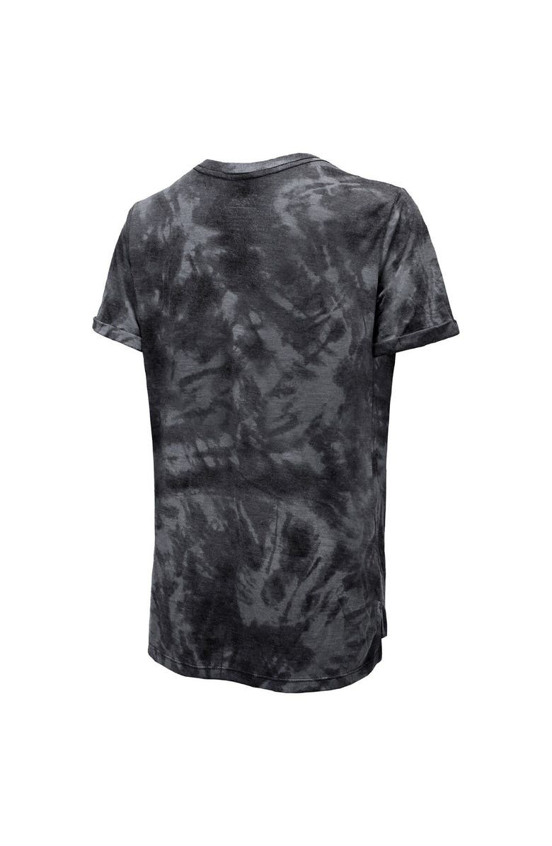 Majestic Threads Women's Majestic Threads Black Pittsburgh Penguins Boyfriend Tie-Dye Tri-Blend T-Shirt, Alternate, color, Black