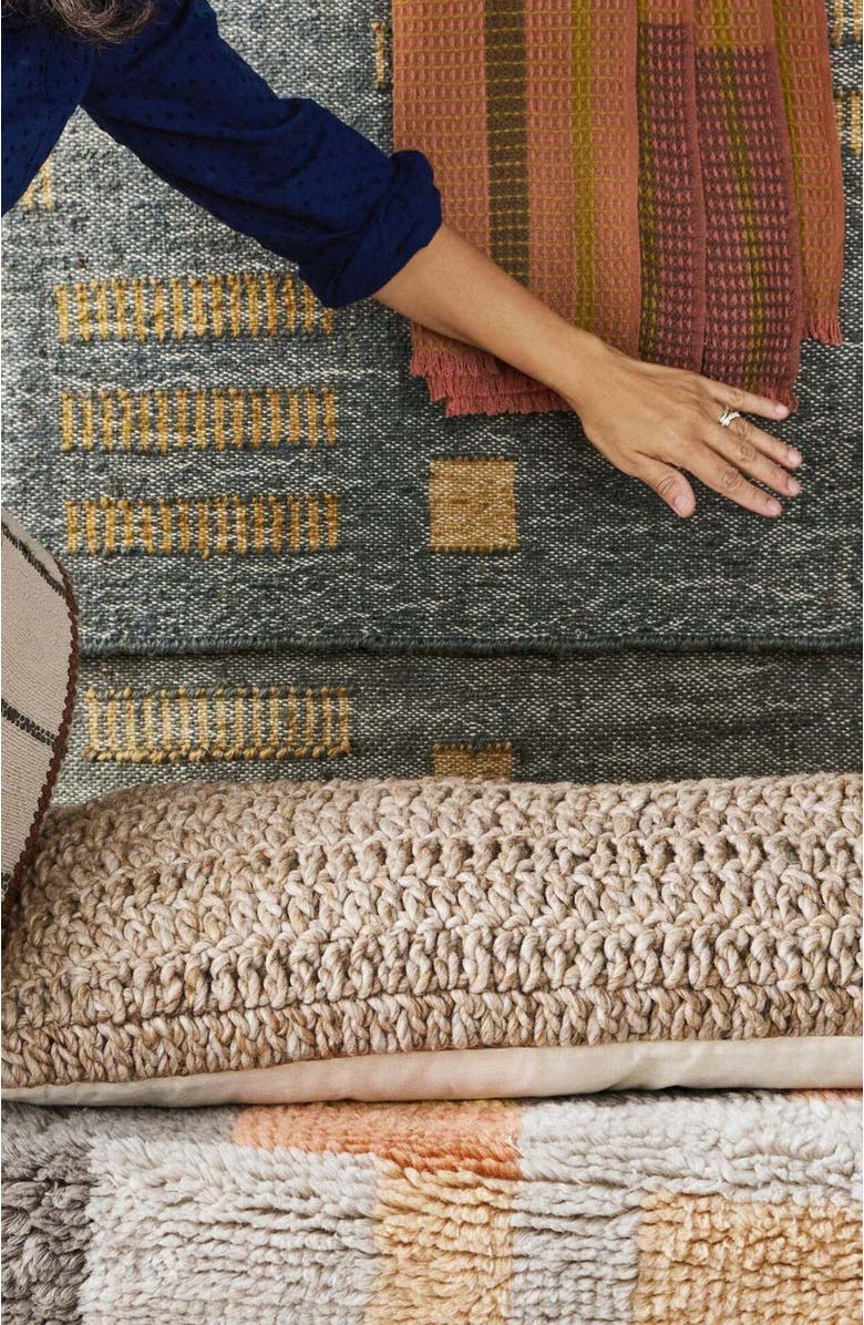 Studio Variously Cider Textured Neutral Brown Large Lumbar Pillow, Alternate, color, 