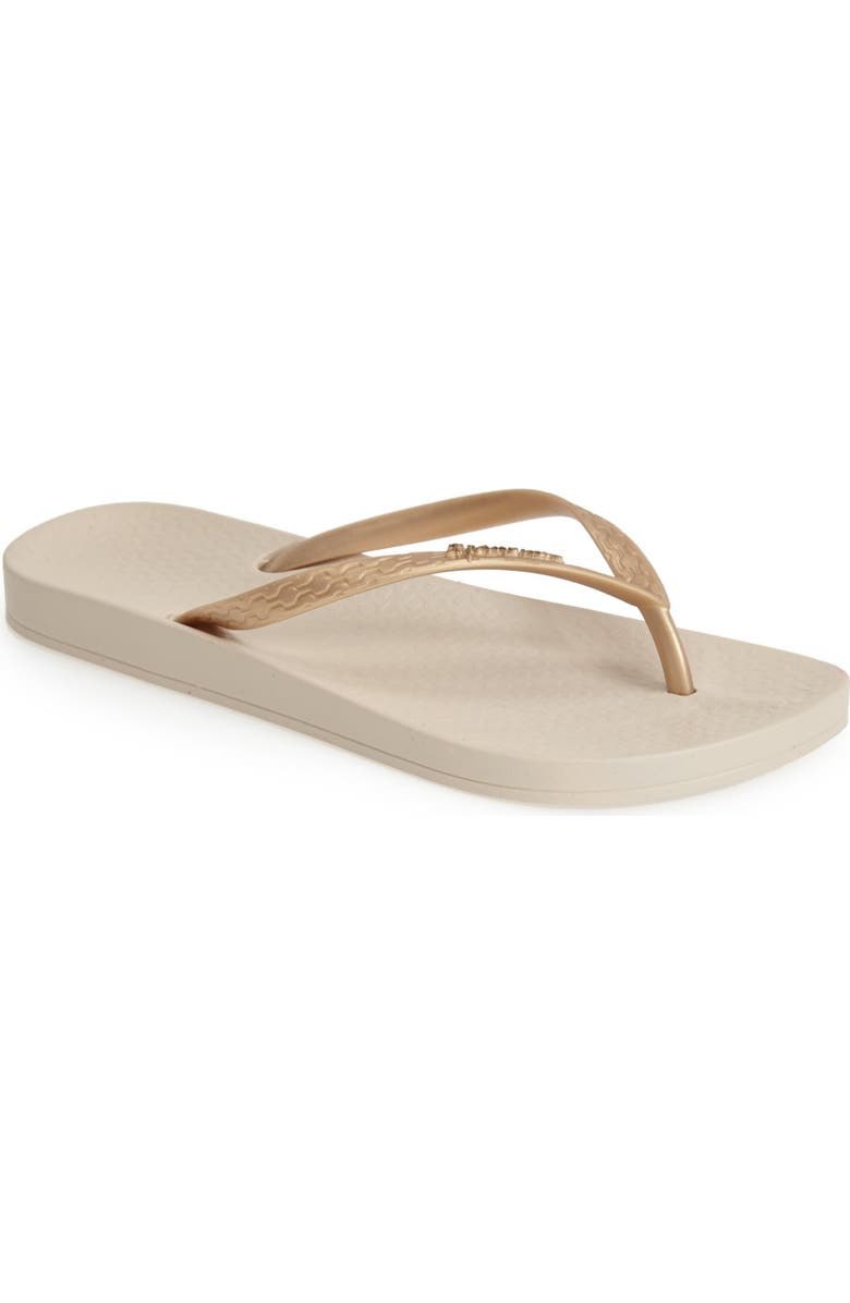 Ipanema 'Ana' Flip Flop, Alternate, color, Beige/ Gold