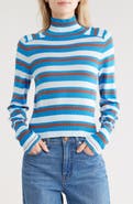 Free People Breeze Stripe Mock Neck Top