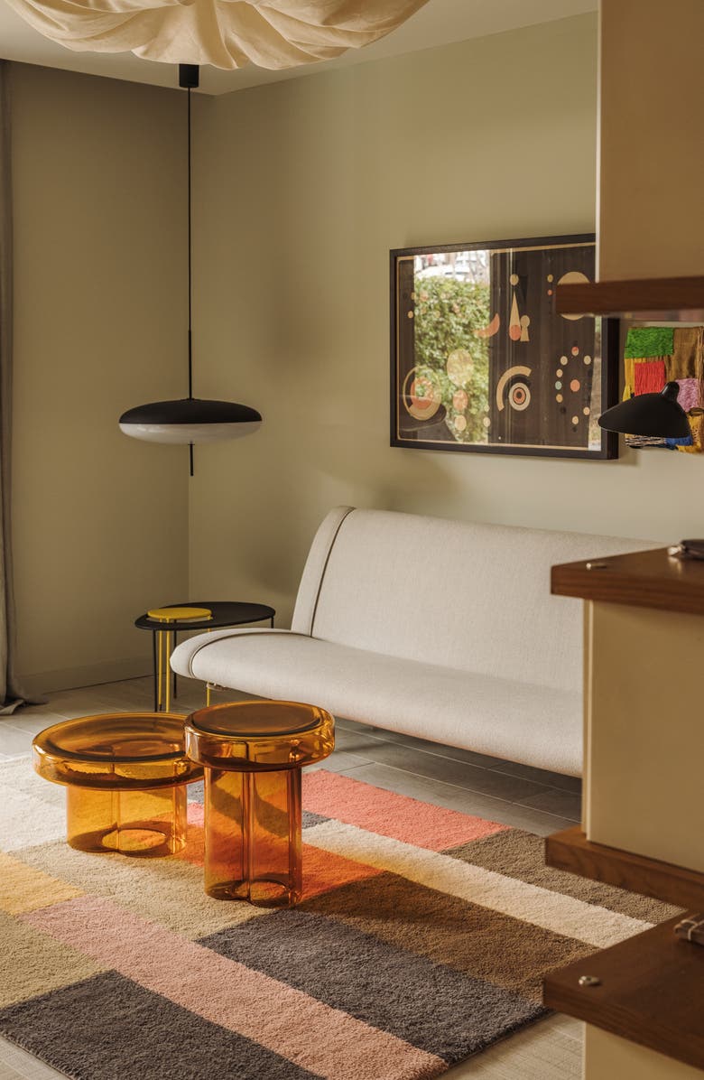 Lorena Canals Washable Wool Runner, Alternate, color, Brown