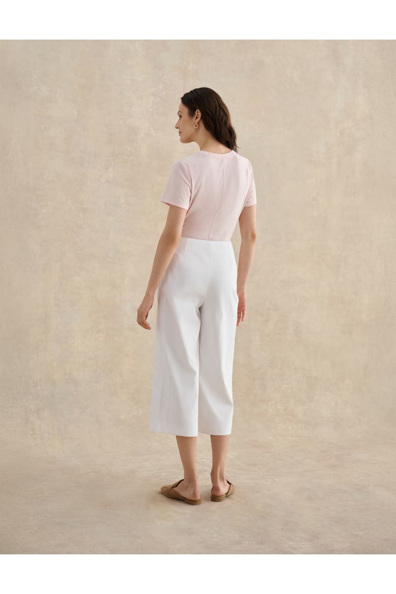 Kimmi High Rise Culotte Trousers, Alternate, color, White