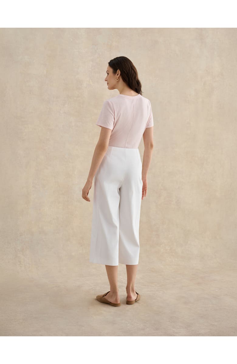 HOBBS LONDON Kimmi High Rise Culotte Trousers, Alternate, color, White