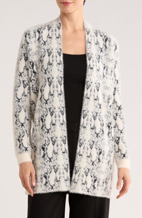 Open Front Eyelash Knit Cardigan