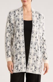 CYRUS Open Front Eyelash Knit Cardigan