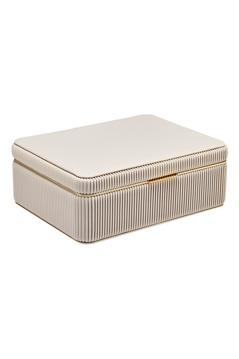 Bella Large Jewelry Box, Alternate, color, Bone