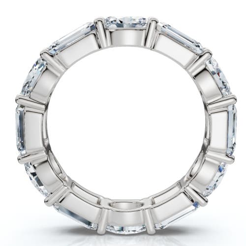 Bliss Diamond 6 1/2ct Oval & Emerald Diamond Eternity Ring 14k Gold Or Platinum Lab Grown In 14k White Gold