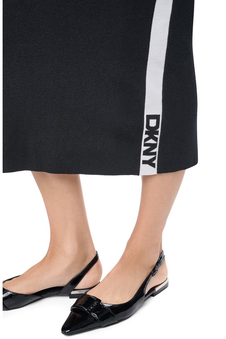 Logo Stripe Knit Skirt, Alternate, color, BLK/ IVY