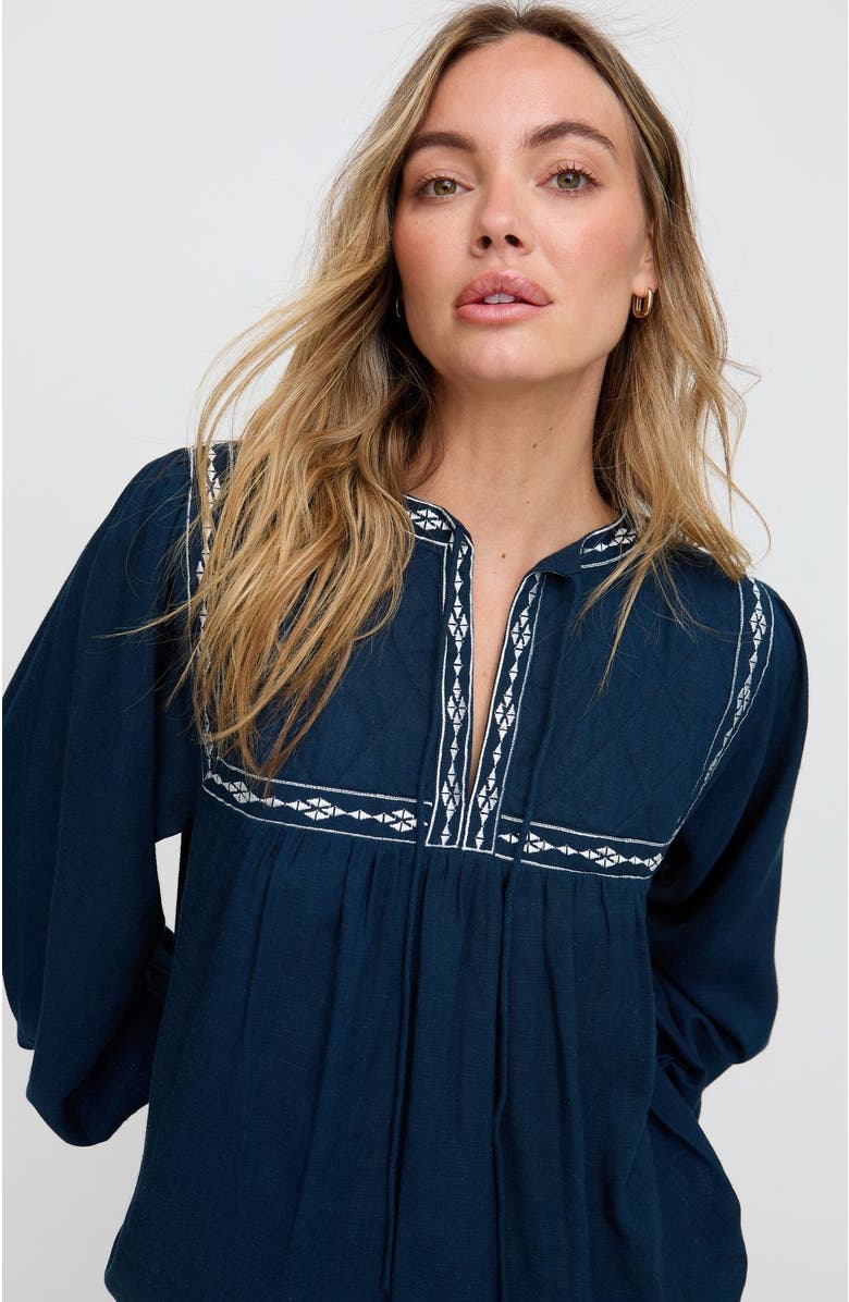 Raffya Baez Billowy Sleeve Blouse, Alternate, color, Blue