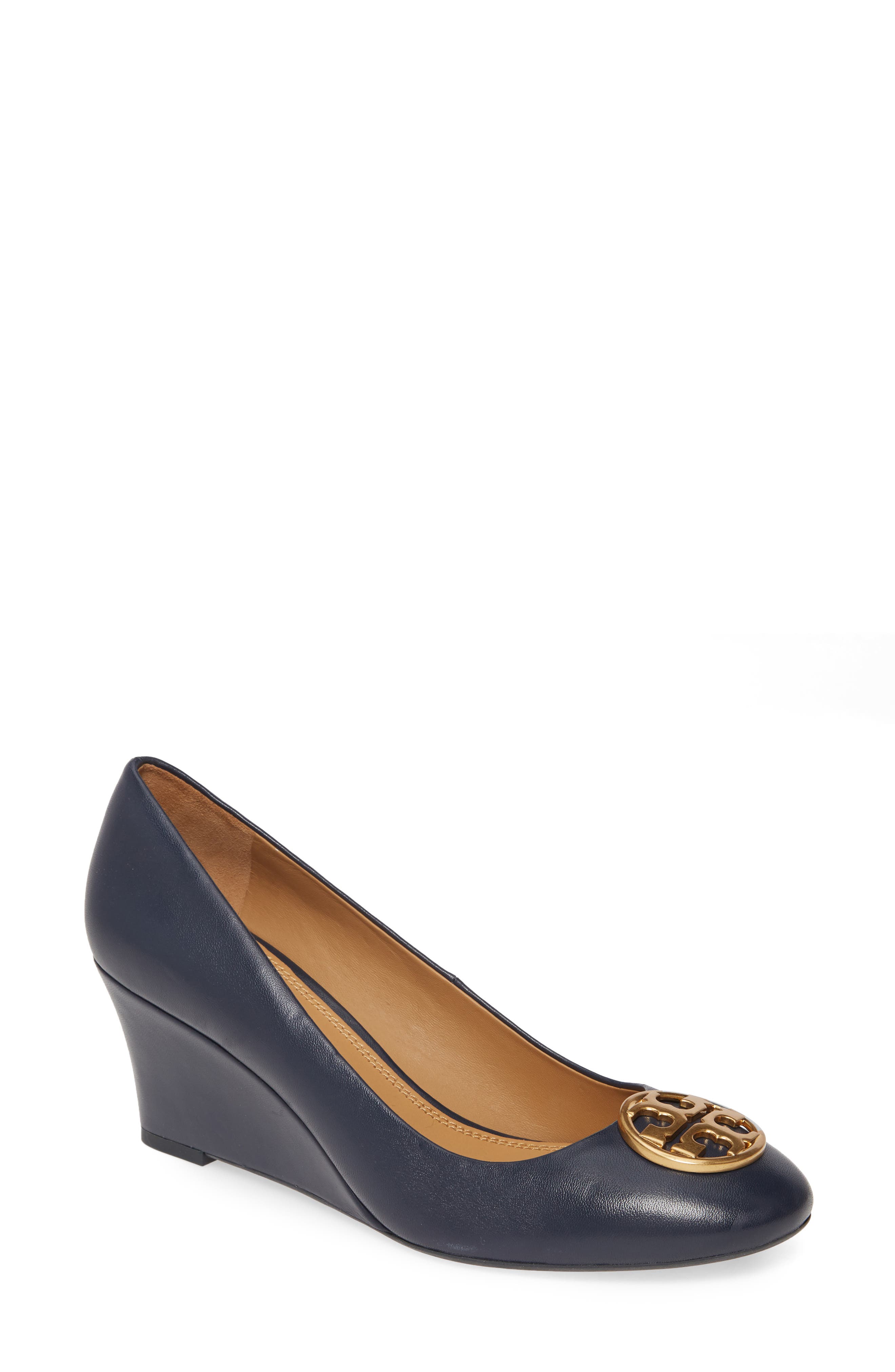 Chelsea Logo Medallion Wedge, Main, color, INK NAVY