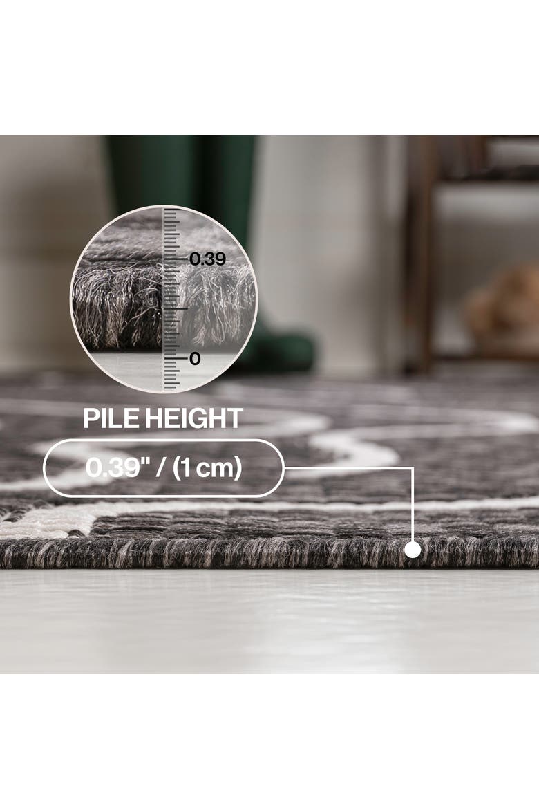 Nolan Modern Coastal Organic Shapes Indoor/Outdoor Area Rug, Alternate, color, Black/Cream