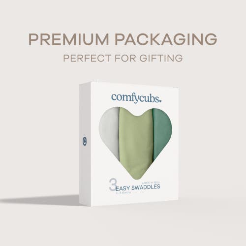 Comfy Cubs Easy Swaddle Blankets In Green