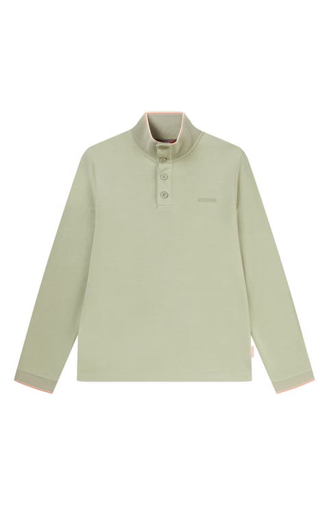 Saxthorpe Quarter Button Top