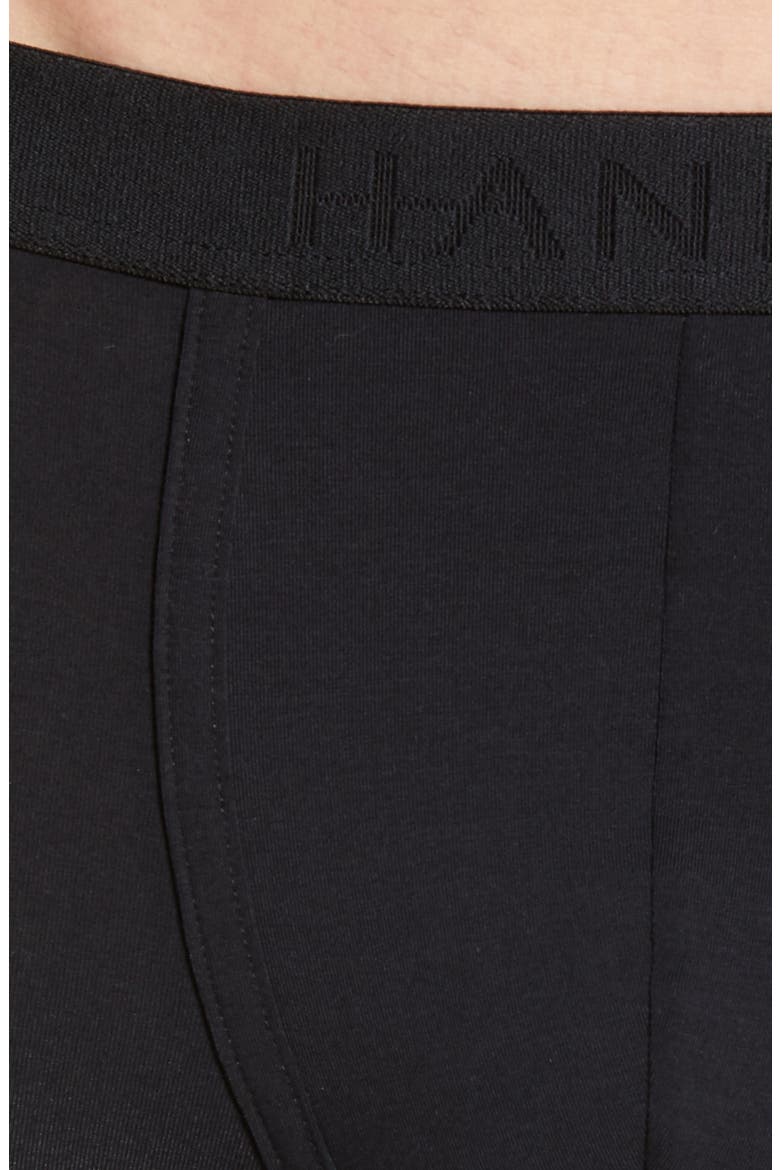 Cotton Essentials Cotton Long Boxer Brief, Alternate, color, ALL BLACK