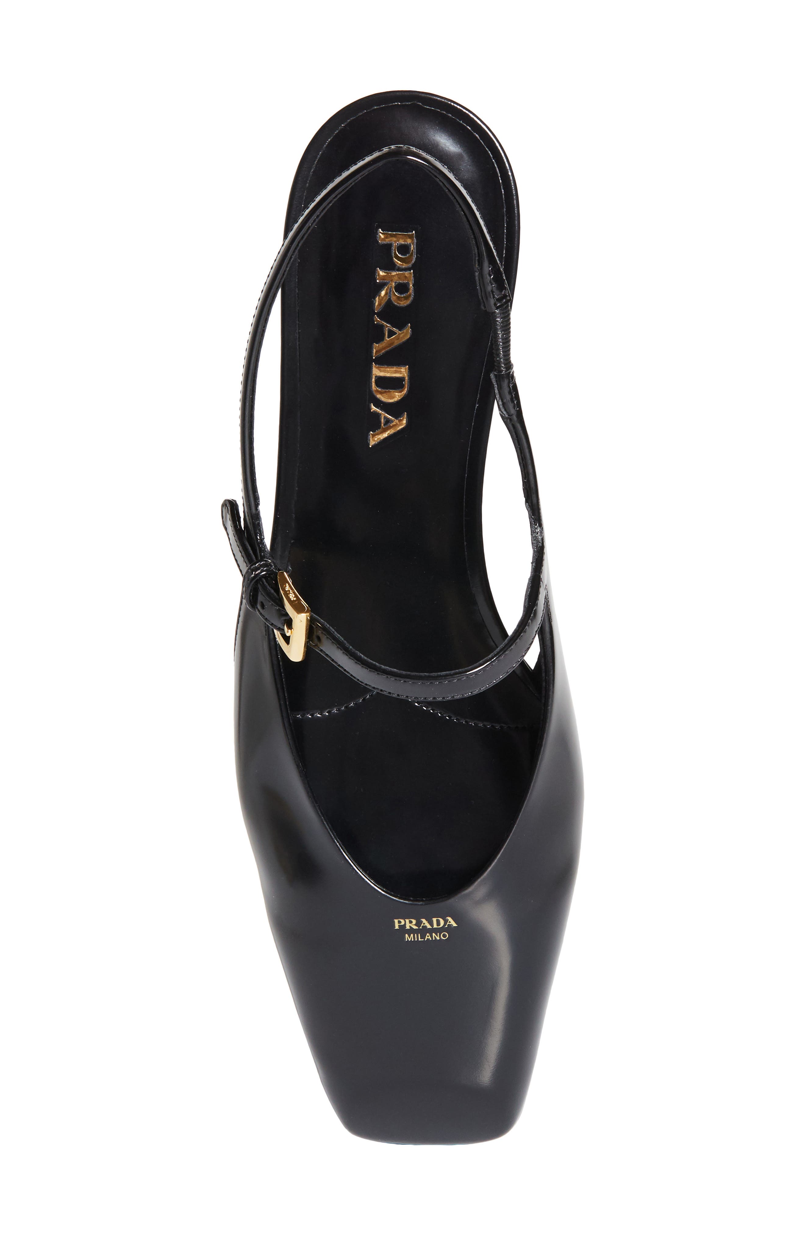 Prada Modellerie Square Toe Slingback, Alternate, color, 