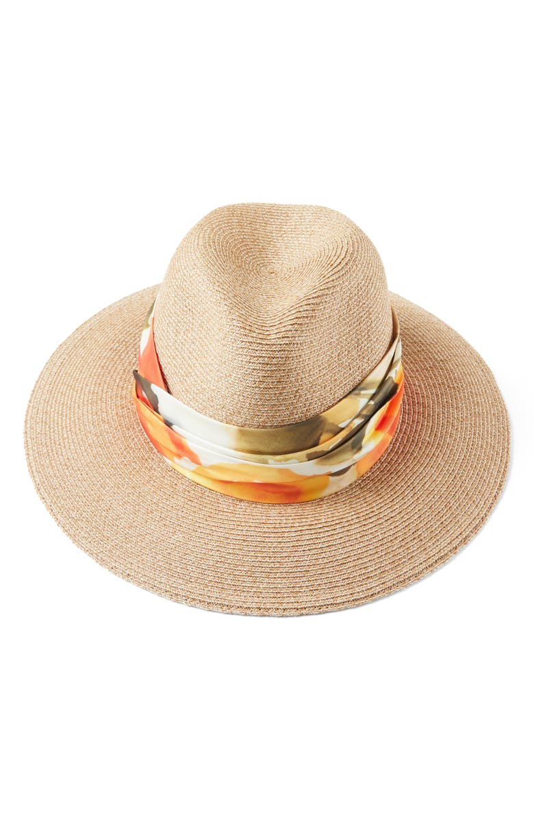 Eugenia Kim <br>Courtney Packable Straw Fedora, Main, color, 