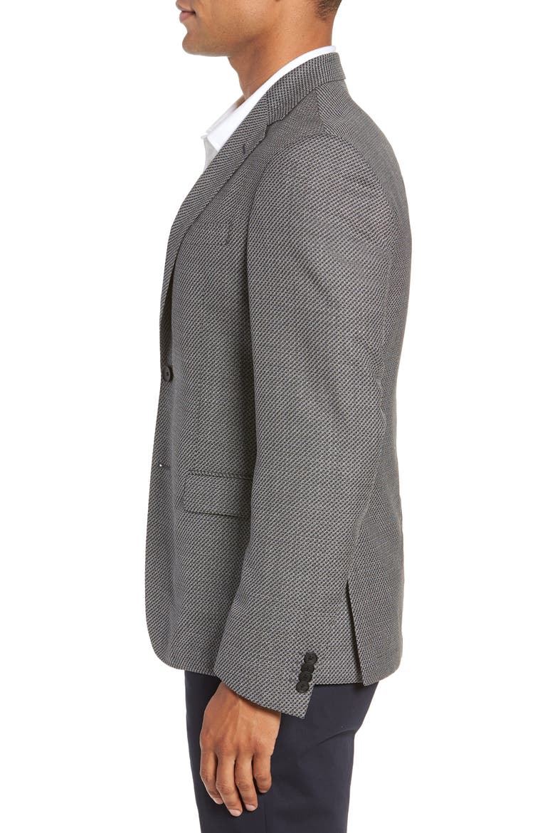 Nobis Trim Fit Houndstooth Wool Sport Coat, Alternate, color, GREY