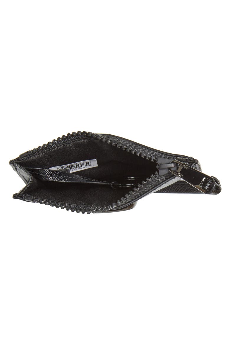 Saffiano Leather ID Wallet, Alternate, color, BLACK