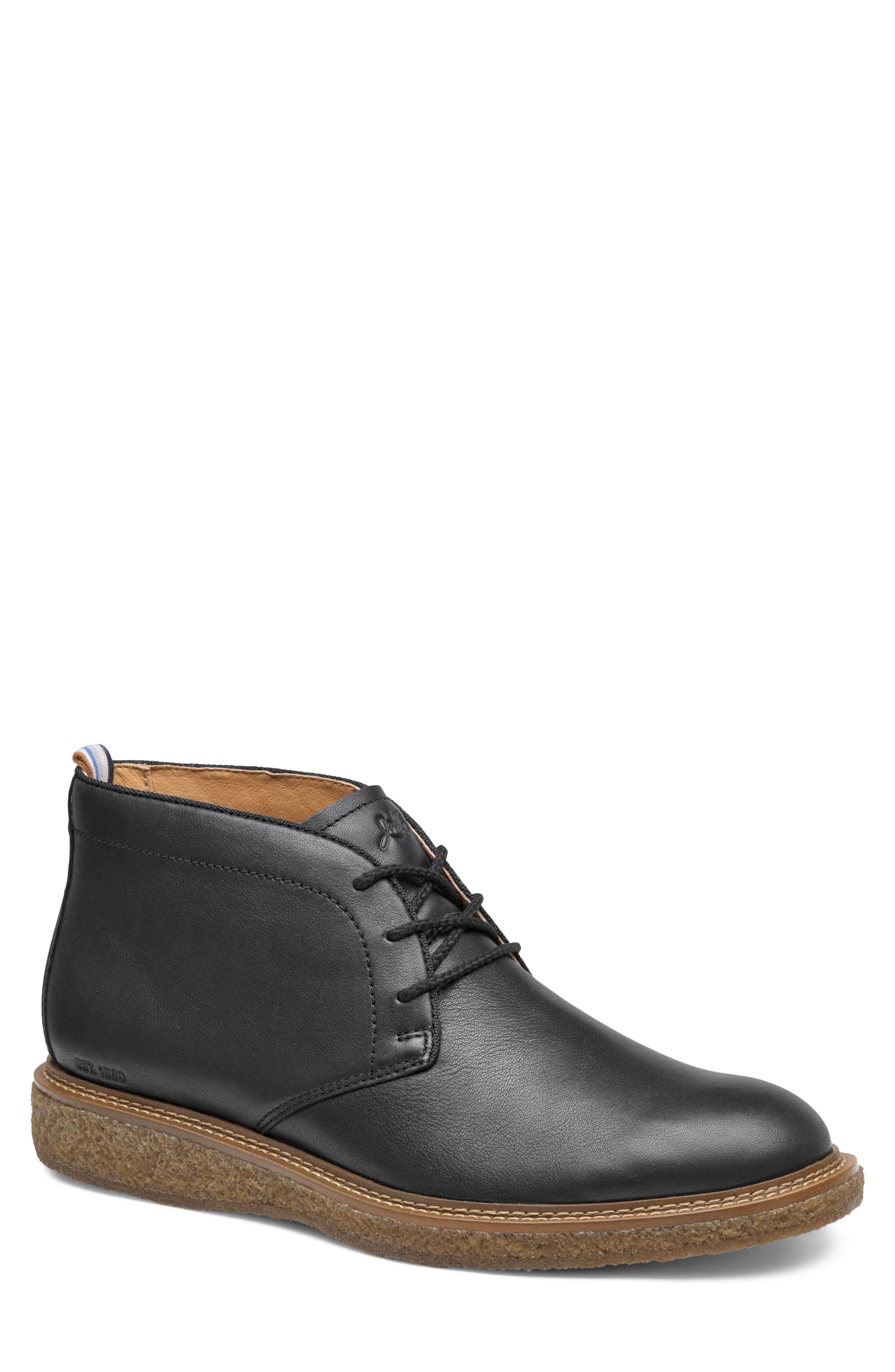 Clint Chukka Boot, Main, color, BLACK FULL GRAIN