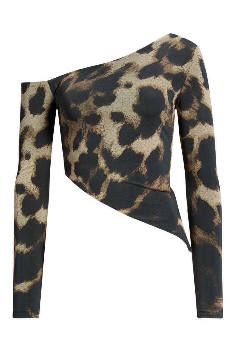 Mirada Asymmetrical Leopard Print Top, Alternate, color, LEOPARD