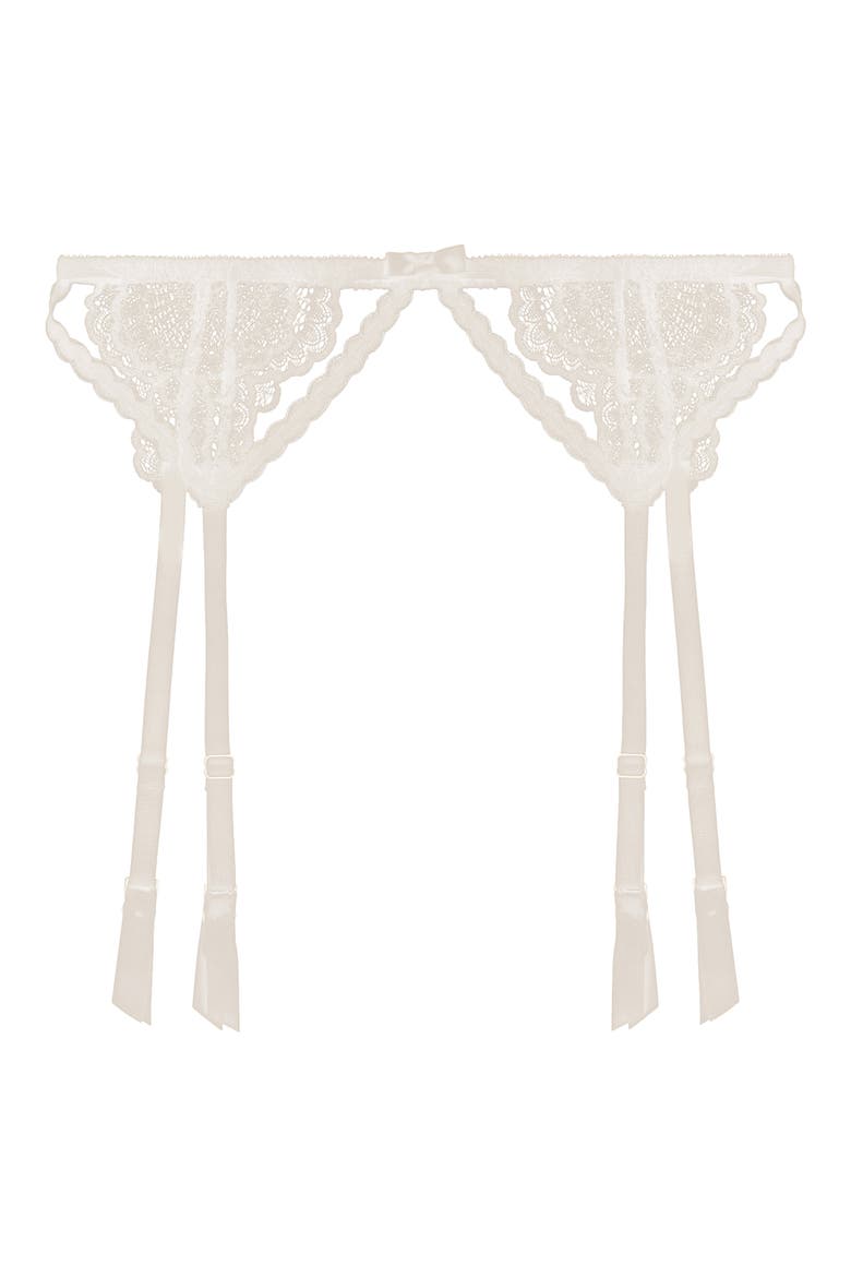Natalia Lace Suspender Belt, Alternate, color, ALABASTER