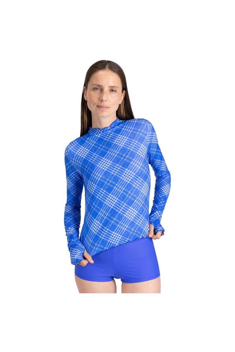 Rash Guard - Women's, Main, color, Blue Check