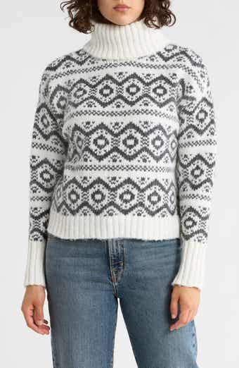 Joseph A Fair Isle Turtleneck Sweater