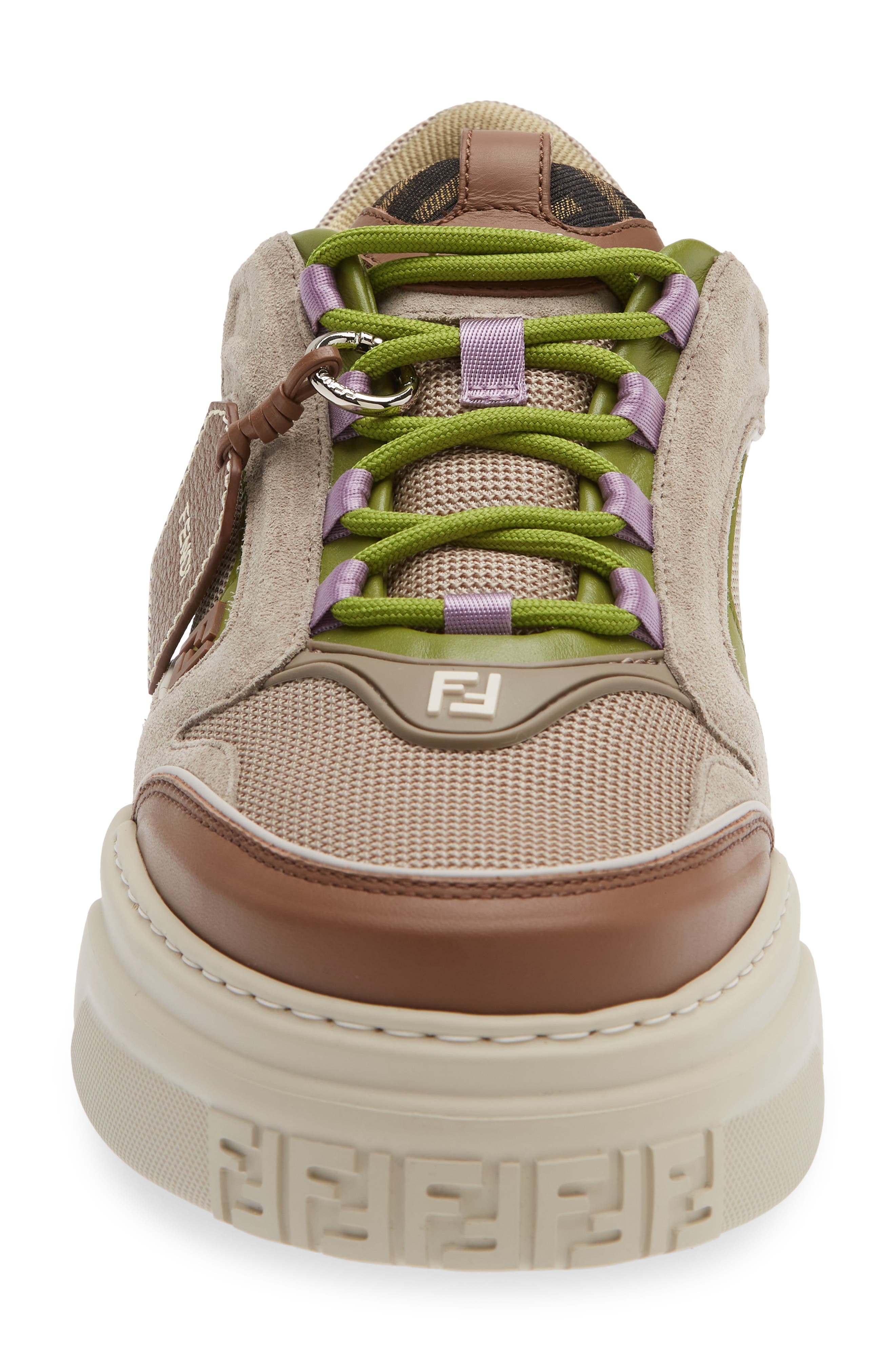 Fendi Force Low Top Sneaker, Alternate, color, Cacao Verbena Beige