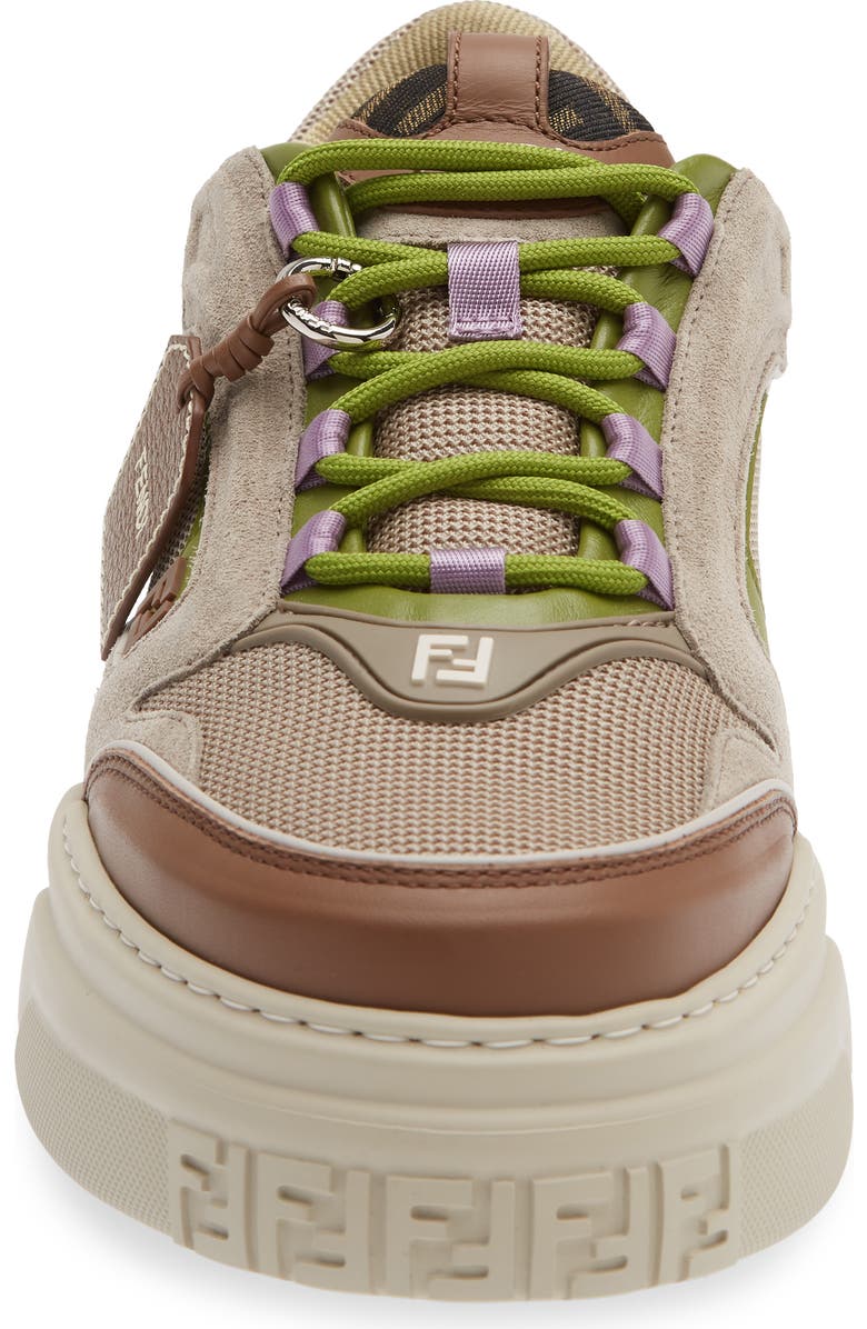 Fendi Force Low Top Sneaker, Alternate, color, Cacao Verbena Beige