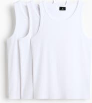 H&M 3-pack Slim Fit Ribbed Vest Tops