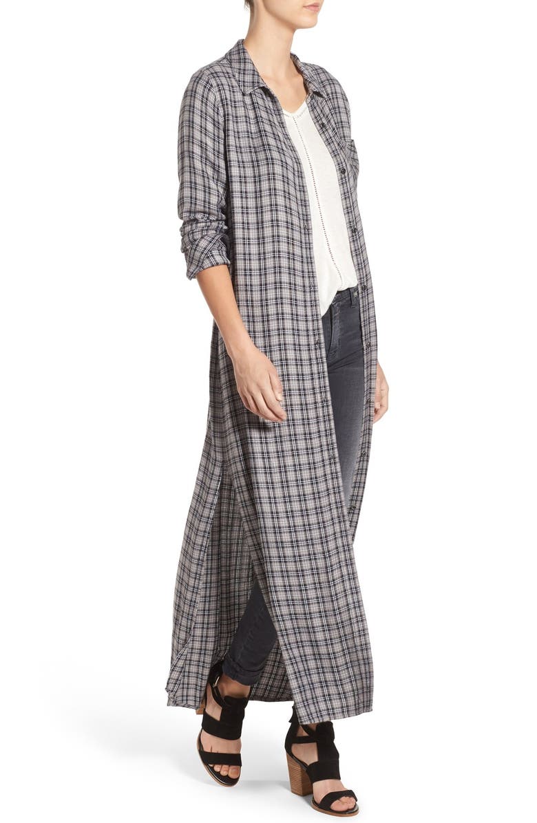 Treasure & Bond Treasure&Bond Drapey Plaid Maxi Tunic, Alternate, color, 